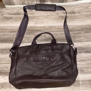 Leather banana republic laptop bag